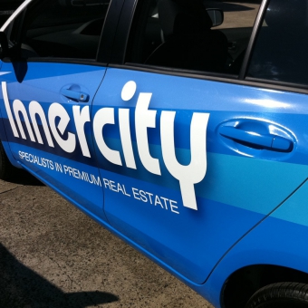 Vehicle wrapped with graphics